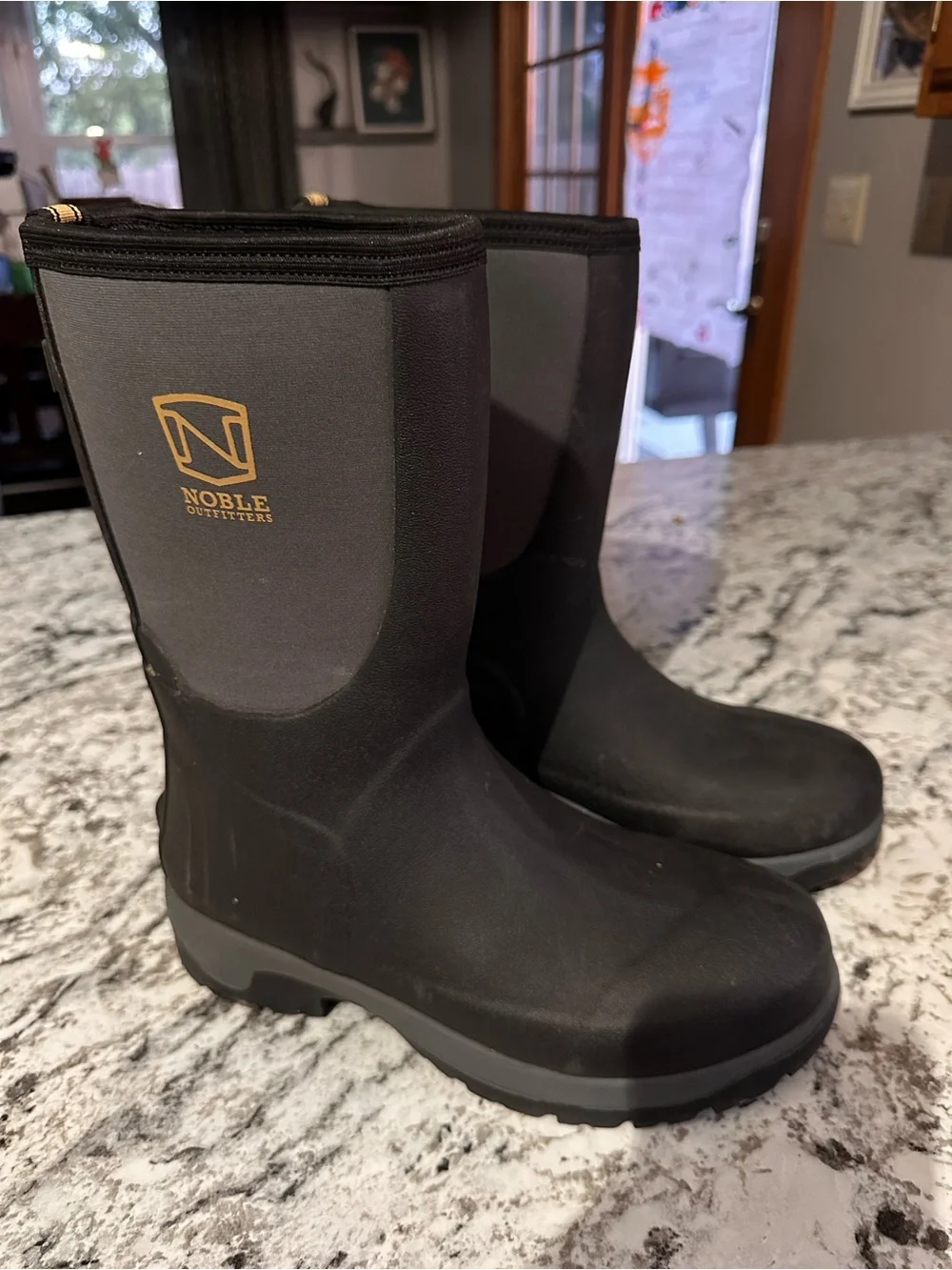 Noble Outfitters Men's Black Waterproof Rain & Snow Boots